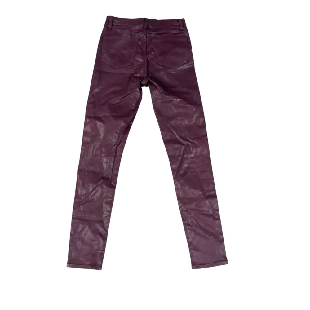 Joe's Jeans THE CHARLIE High Rise Skinny Ankle Coated Jeans in Plum - 25 - Picture 4 of 7